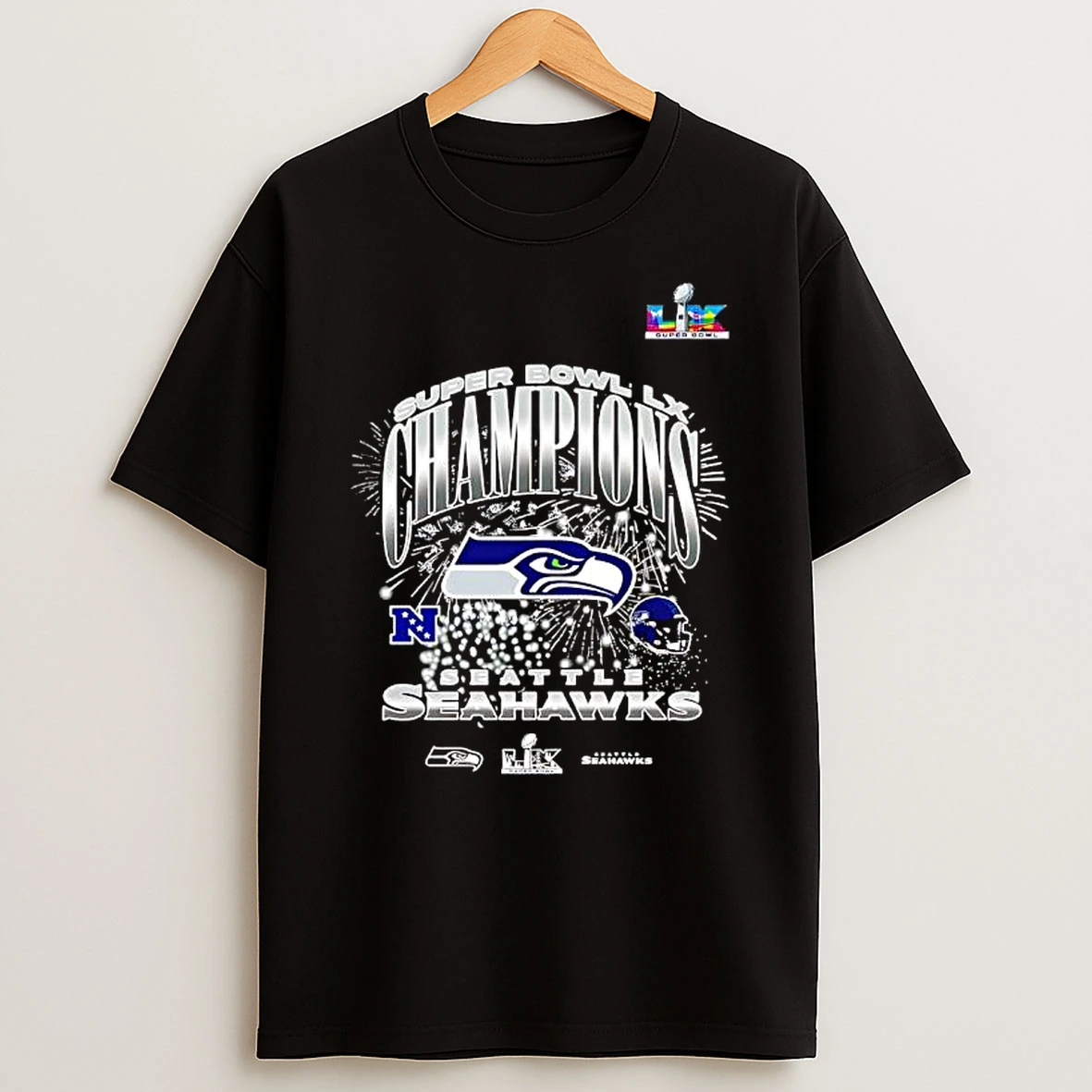 Seattle Seahawks Super Bowl Lx Champions Celebration Graphic T Shirt