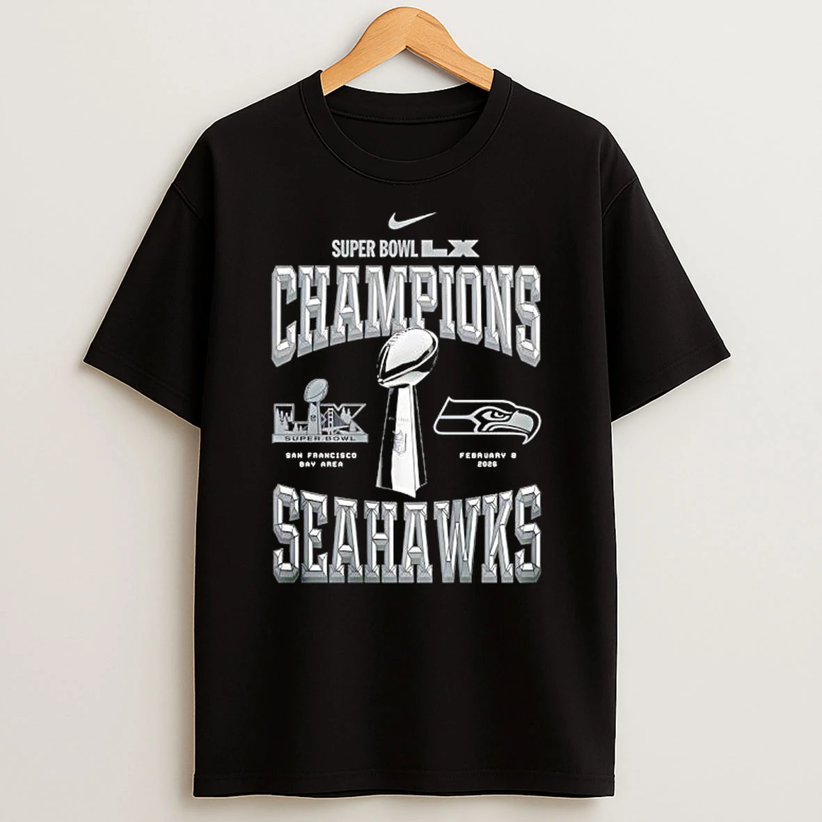 Seattle Seahawks Super Bowl Lx Champions Cup Graphic T Shirt