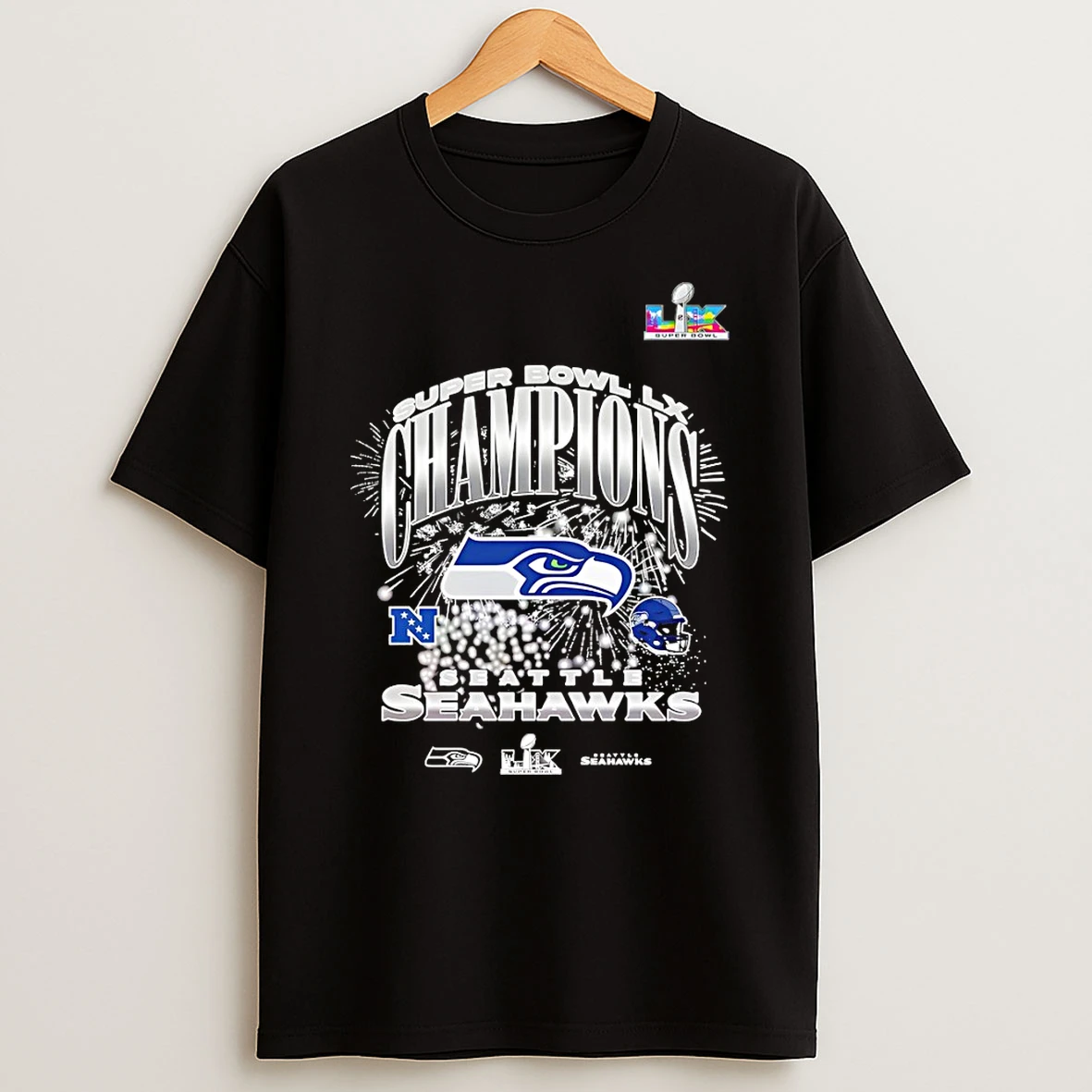 Seattle Seahawks Super Bowl Lx Champions Helmet T Shirt