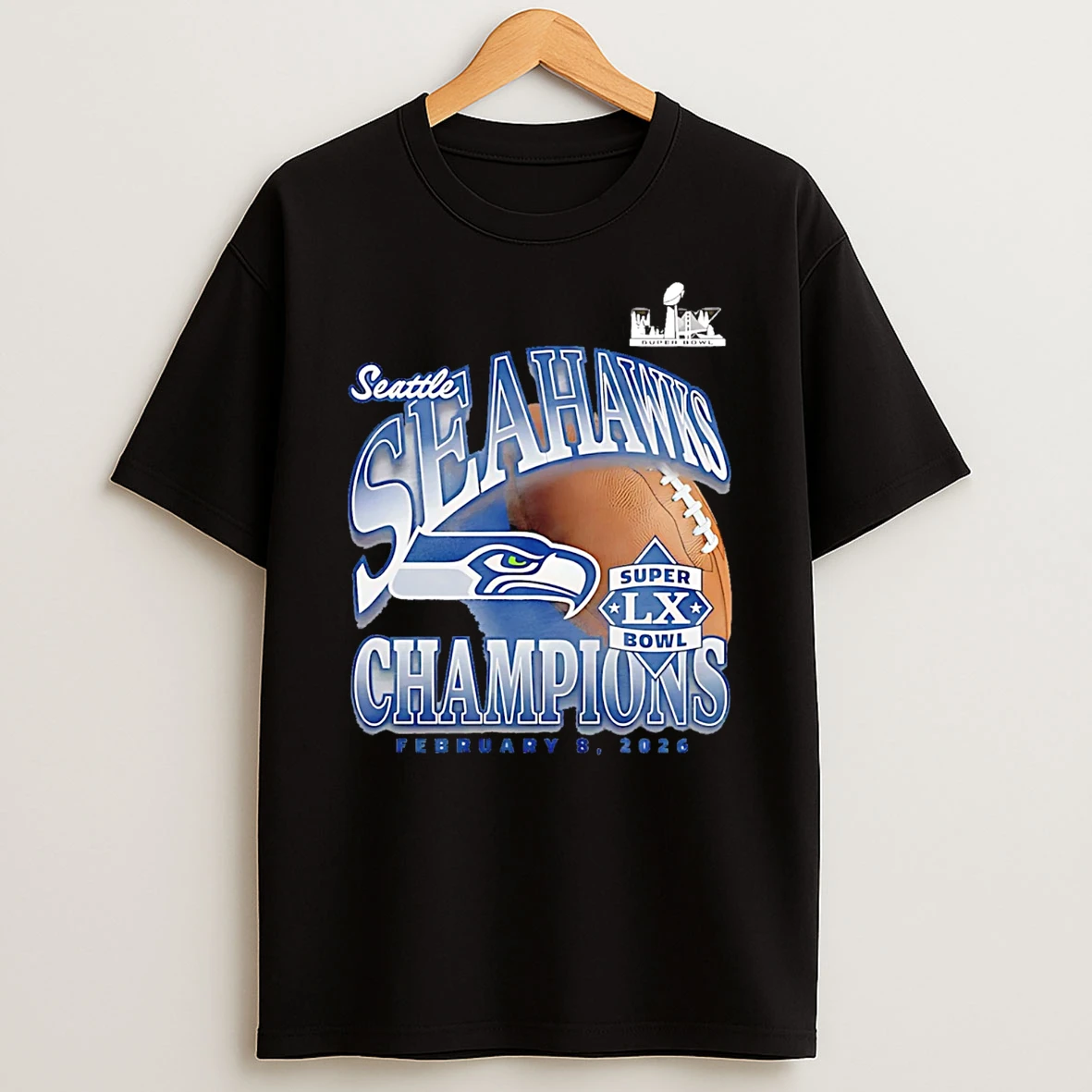 Seattle Seahawks Super Bowl Lx Champions Historic Win T Shirt
