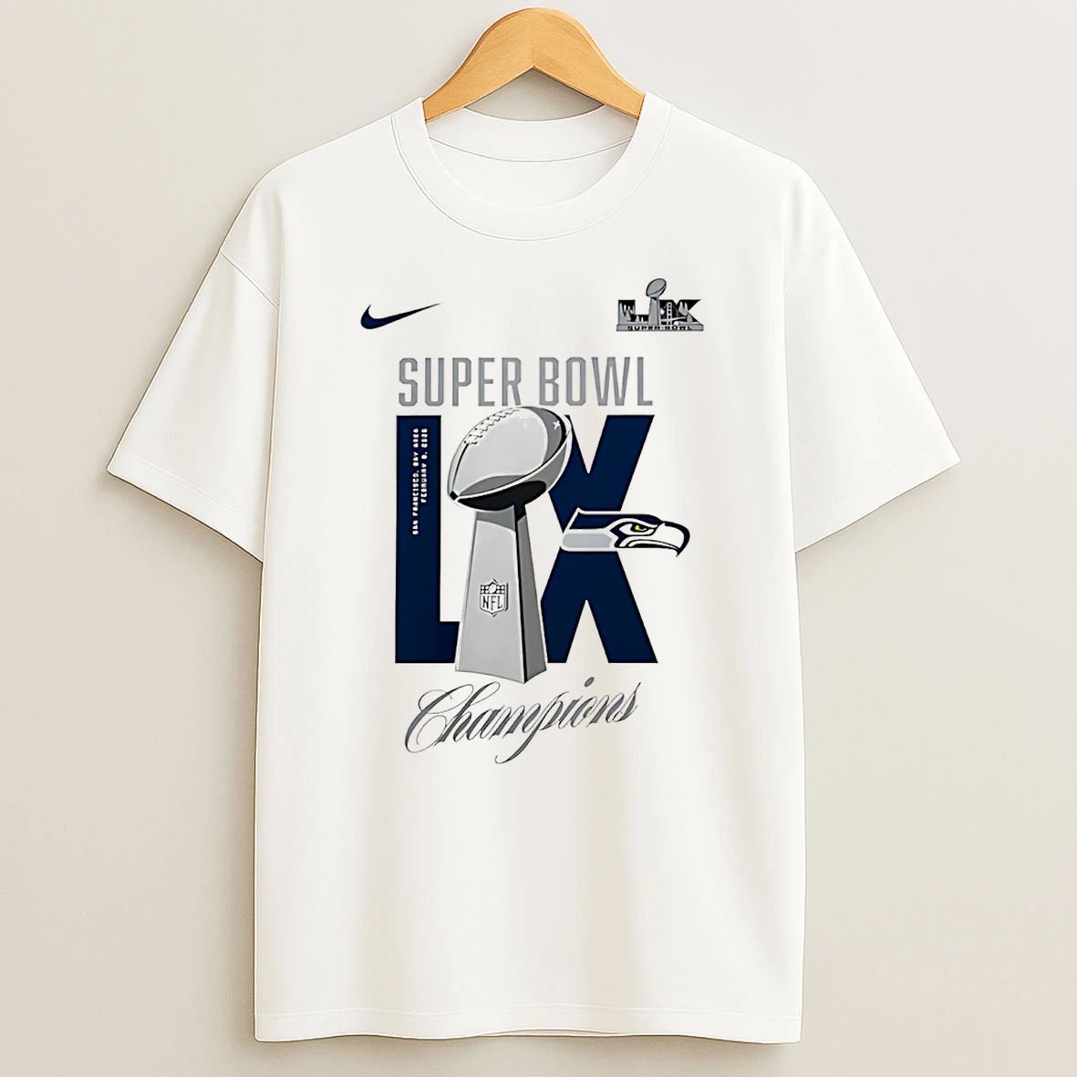 Seattle Seahawks Super Bowl Lx Champions Lombardi Cup T Shirt