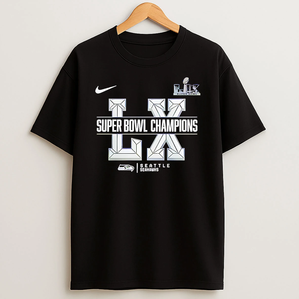 Seattle Seahawks Super Bowl Lx Champions Sacrifice Logo T Shirt