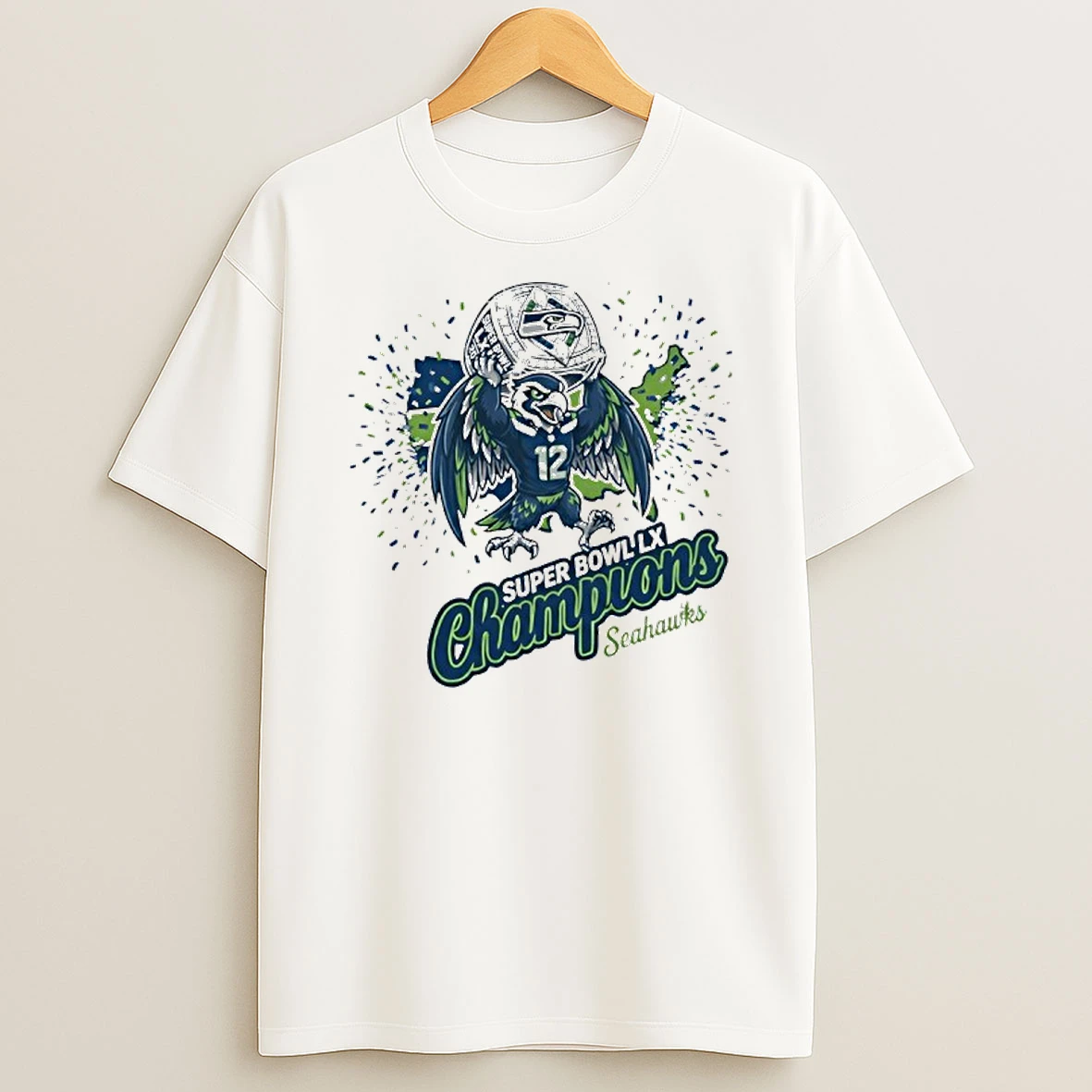 Seattle Seahawks Super Bowl Lx Champions Seahawks Ring Mascot T Shirt