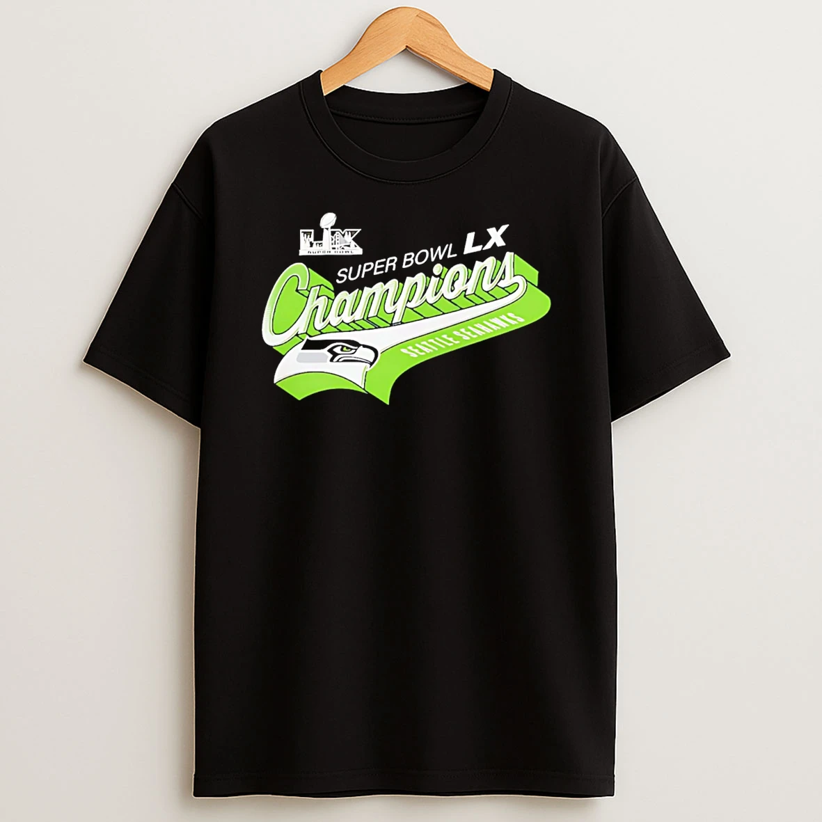 Seattle Seahawks Super Bowl Lx Champions Tailsweep T Shirt