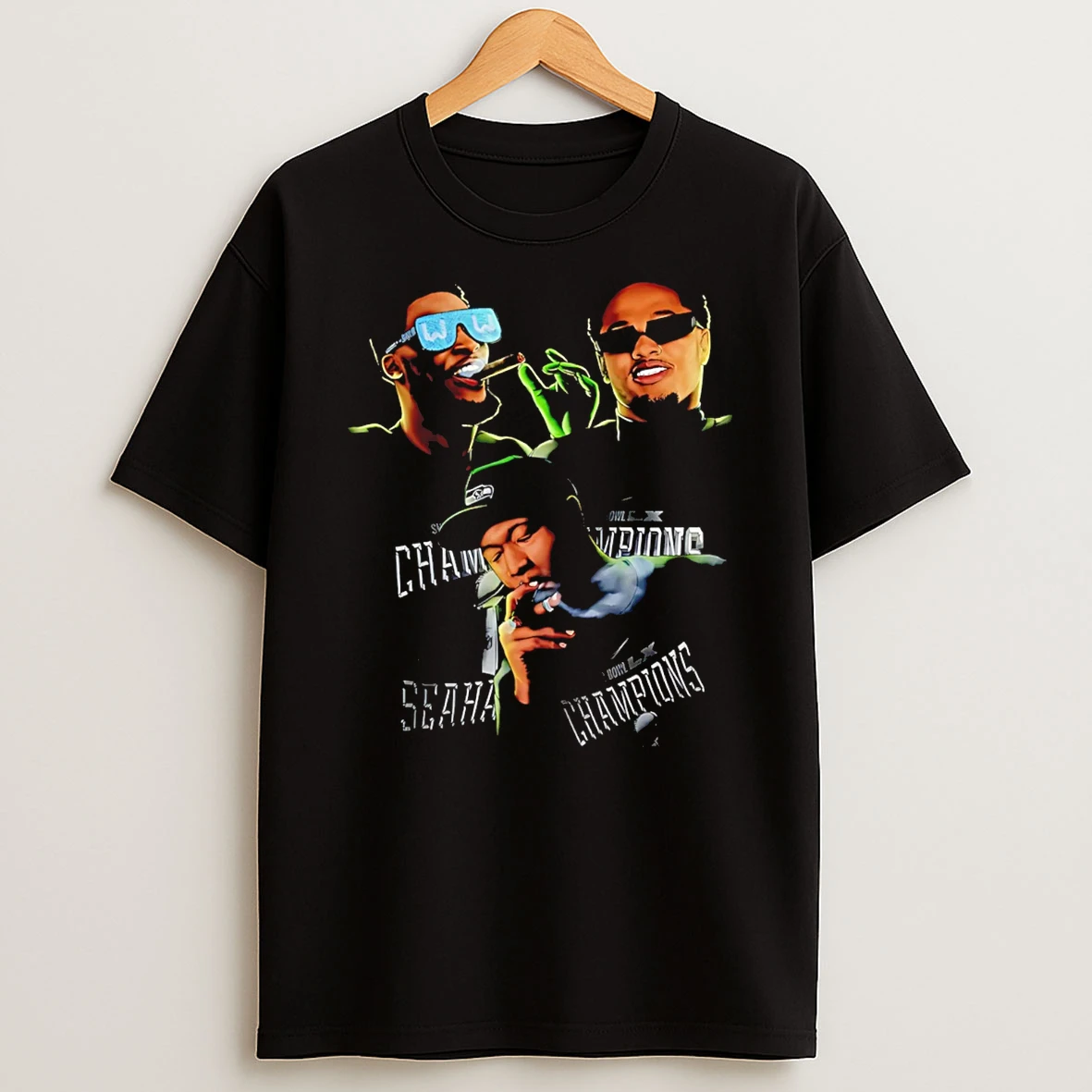 Seattle Seahawks Super Bowl Lx Champions Players Smoking T Shirt