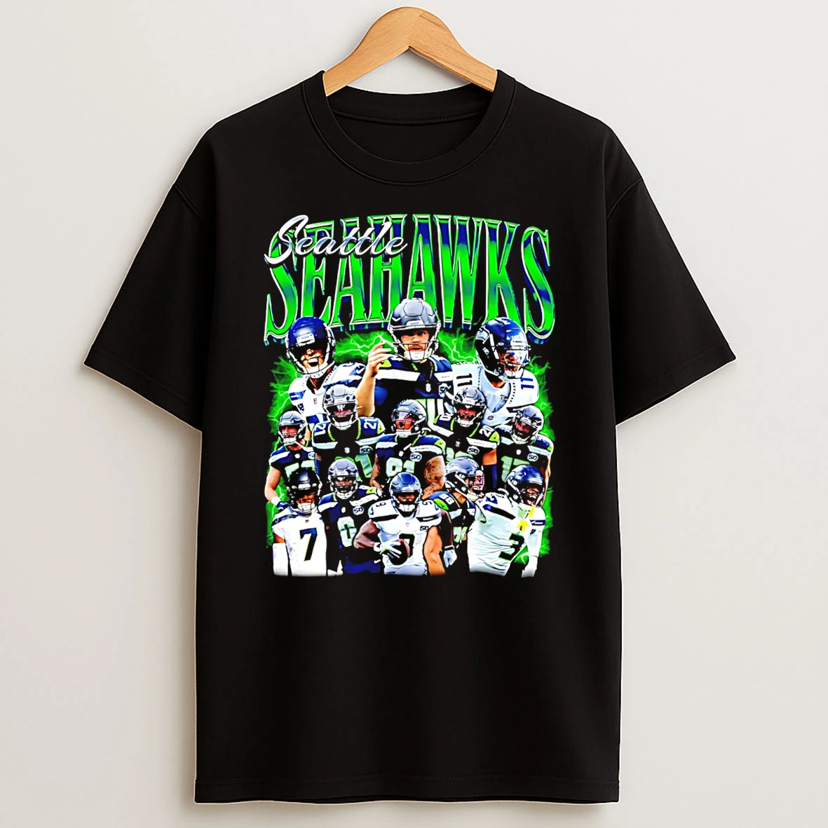 Seattle Seahawks Super Bowl Lx Champions Team Collage T Shirt