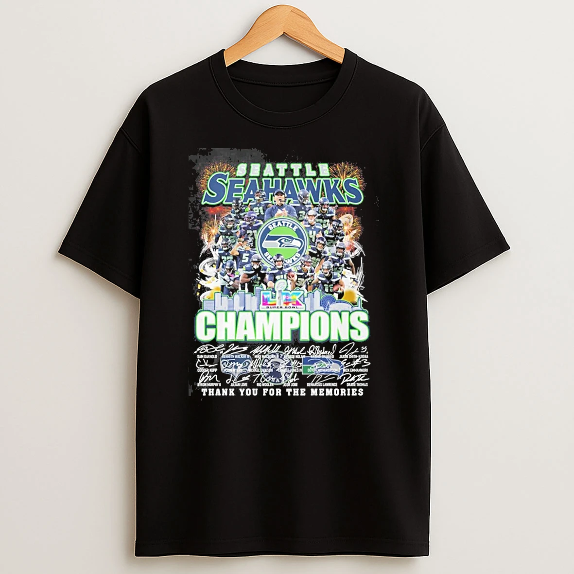 Seattle Seahawks Super Bowl Lx Champions Thank You For The Memories T Shirt