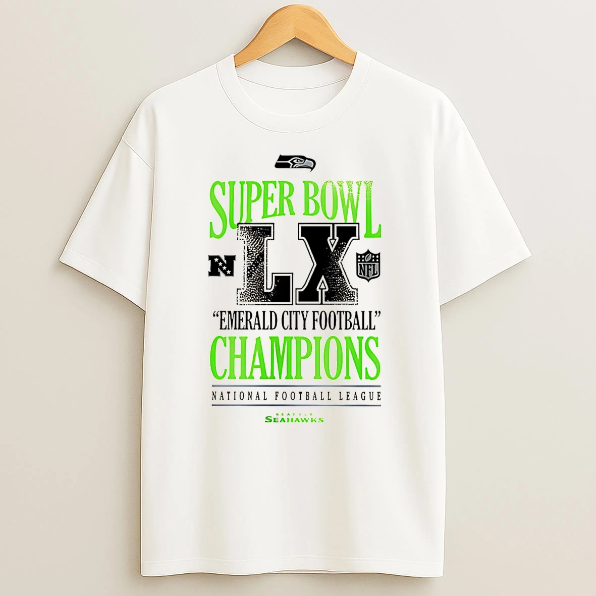 Seattle Seahawks Super Bowl Lx Champions Vintage T Shirt