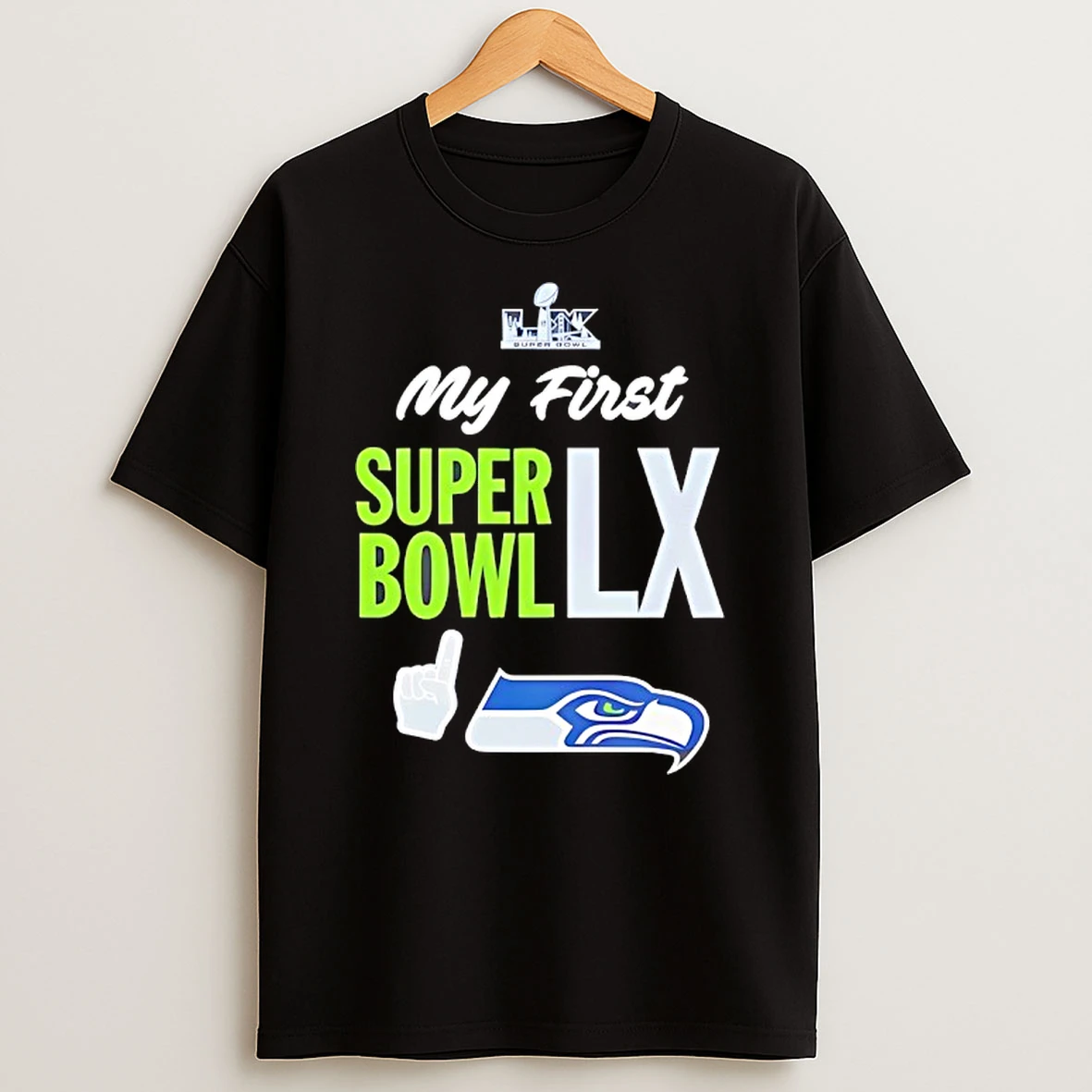 Seattle Seahawks Super Bowl My First Super Bowl Lx 2026 Logo T Shirt