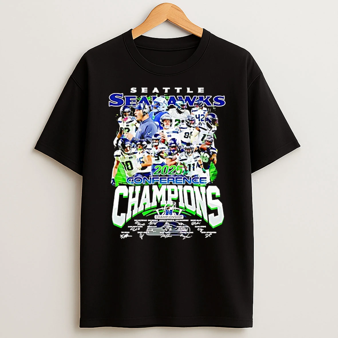Seattle Seahawks The Nfc Championship Signatures T Shirt