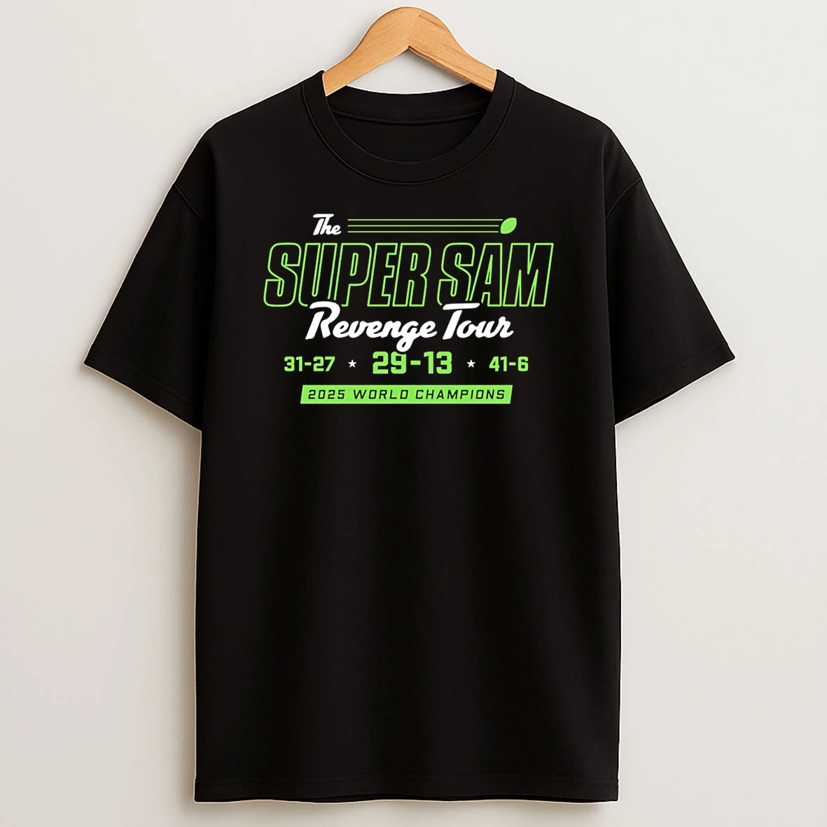 Seattle Seahawks The Super Sam Revenge Tour 2025 World Champions T Shirt