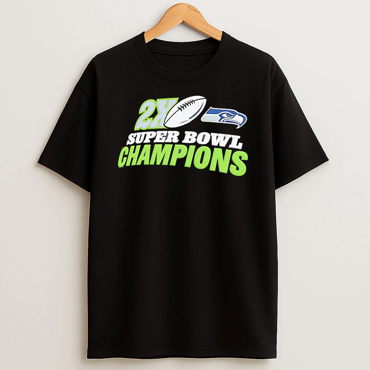 Seattle Seahawks Two Time Super Bowl Champions T Shirt