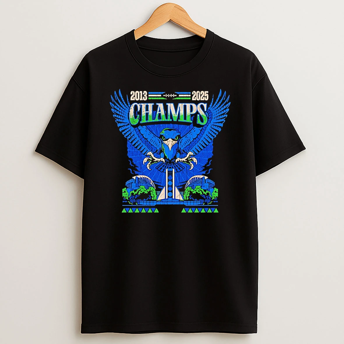 Seattle Seahawks World Champs Wings Of Victory 2013 2025 T Shirt