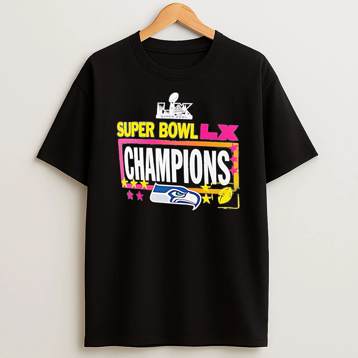Seattle Seahawks Football Super Bowl Lx Champions 2025 T Shirt