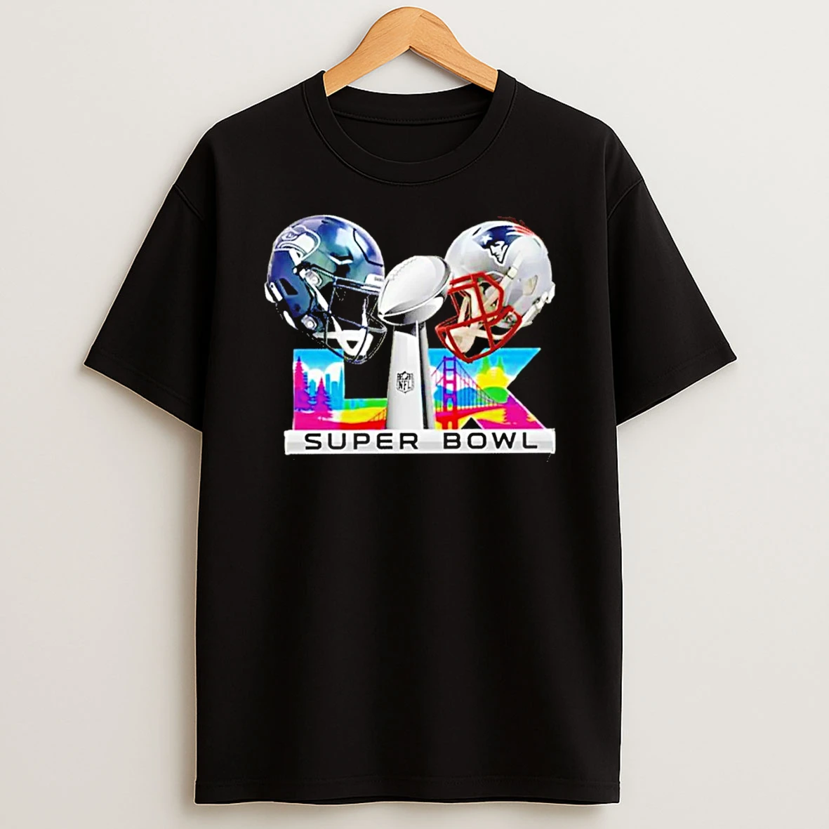 Seattle Seahawks Vs New England Patriots Football Helmet Lx Super Bowl 2026 T Shirt