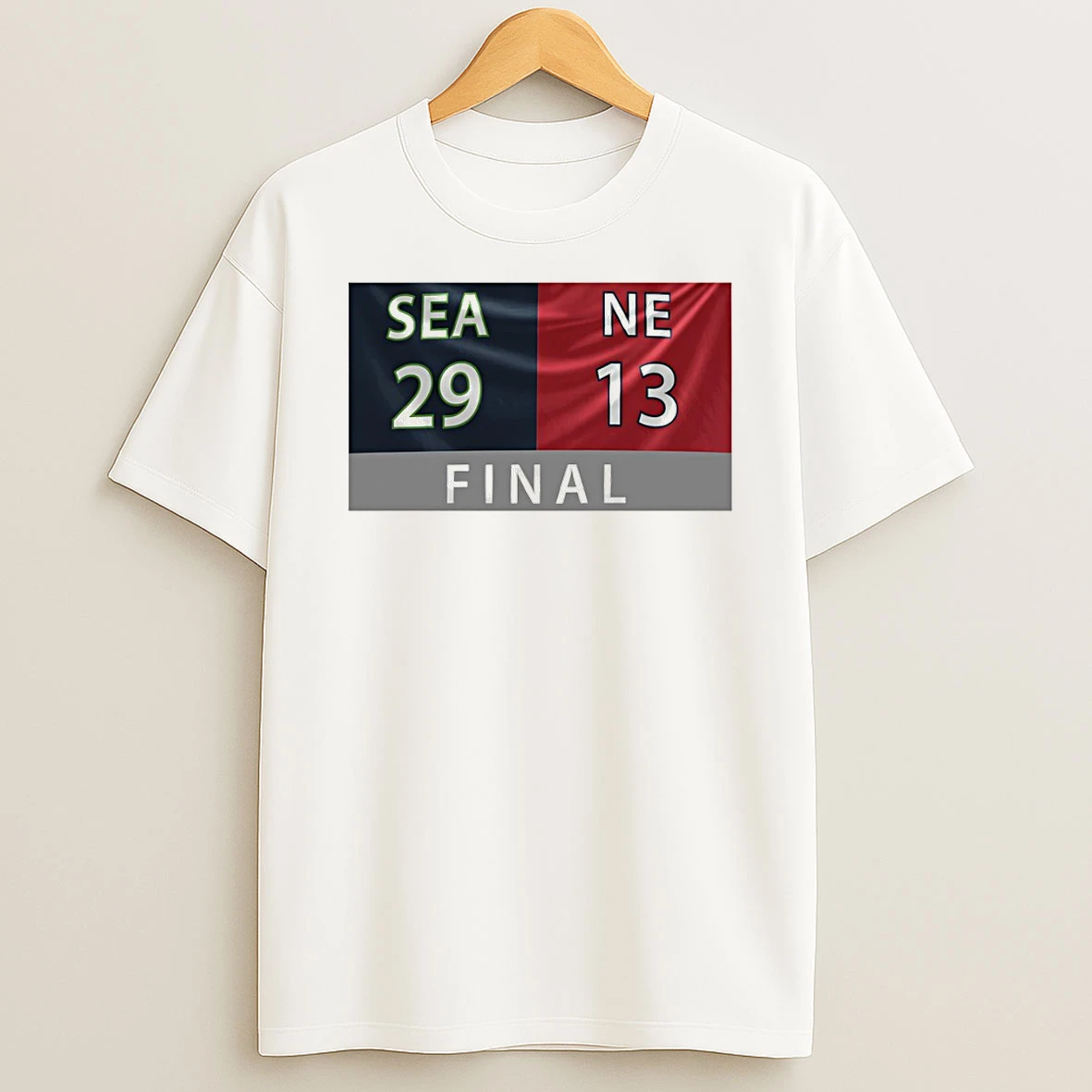 Seattle Seahawks Vs New England Score Sea Beat Ne 29 13 World Champions T Shirt