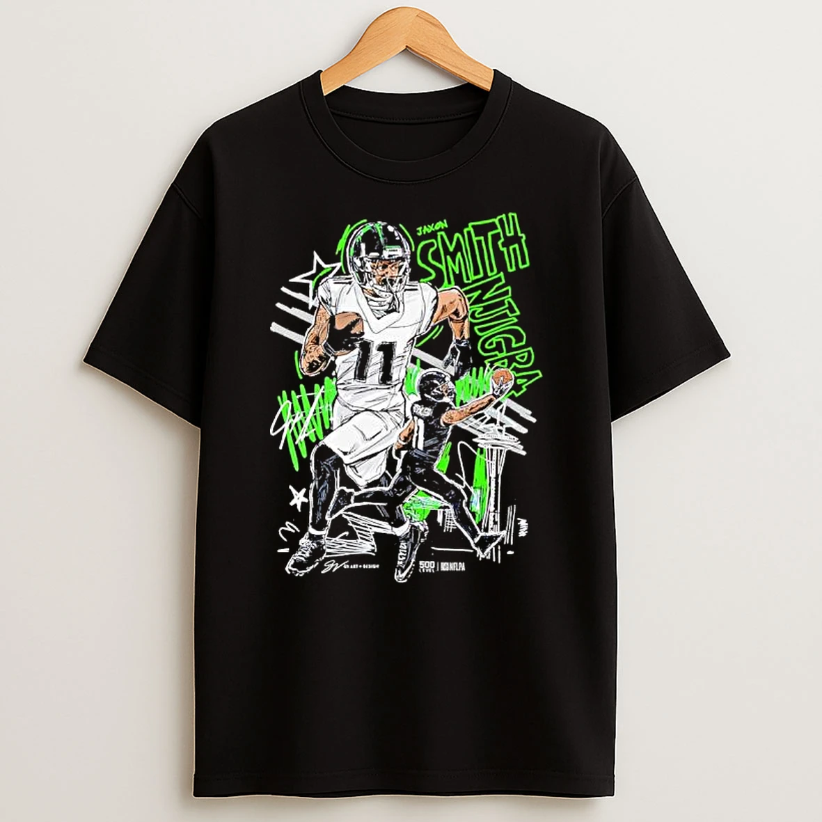 Seattle Seahawks Wide Receiver Jaxon Smith Graphic T Shirt