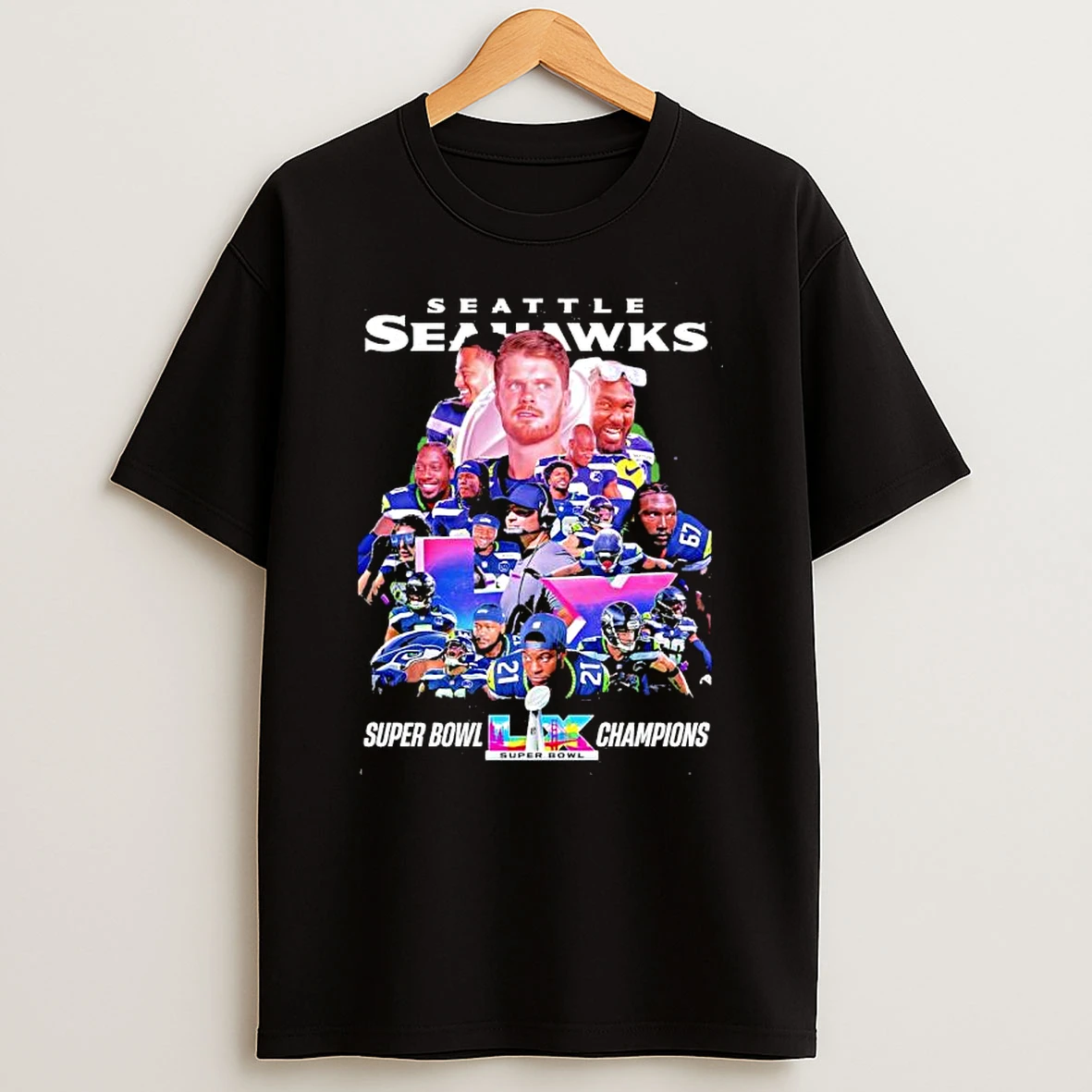 Seattle Seehawks All Stars Player And Coach Super Bowl Champions Football T Shirt