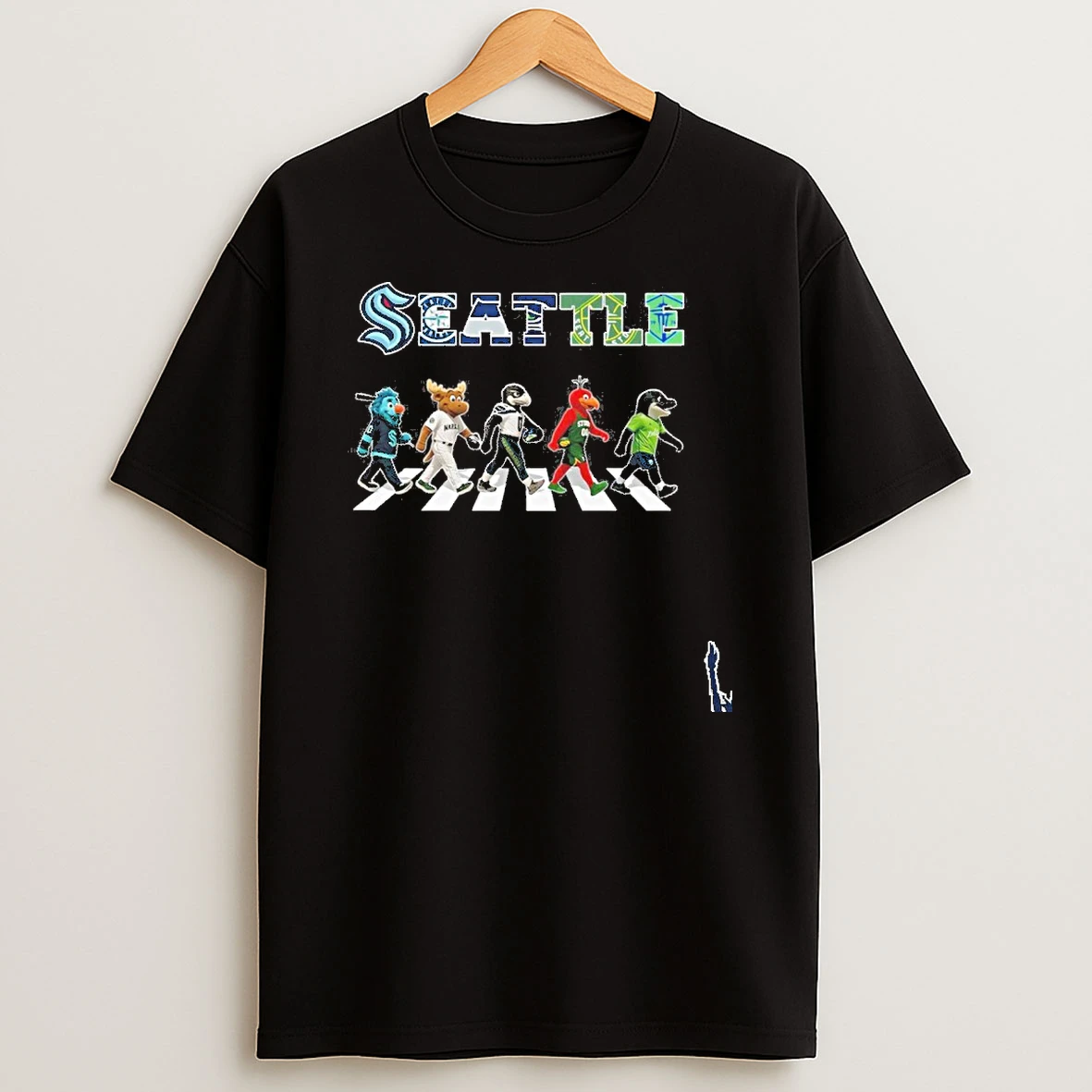 Seattle Sports Teams Mascot Abbey Road T Shirt