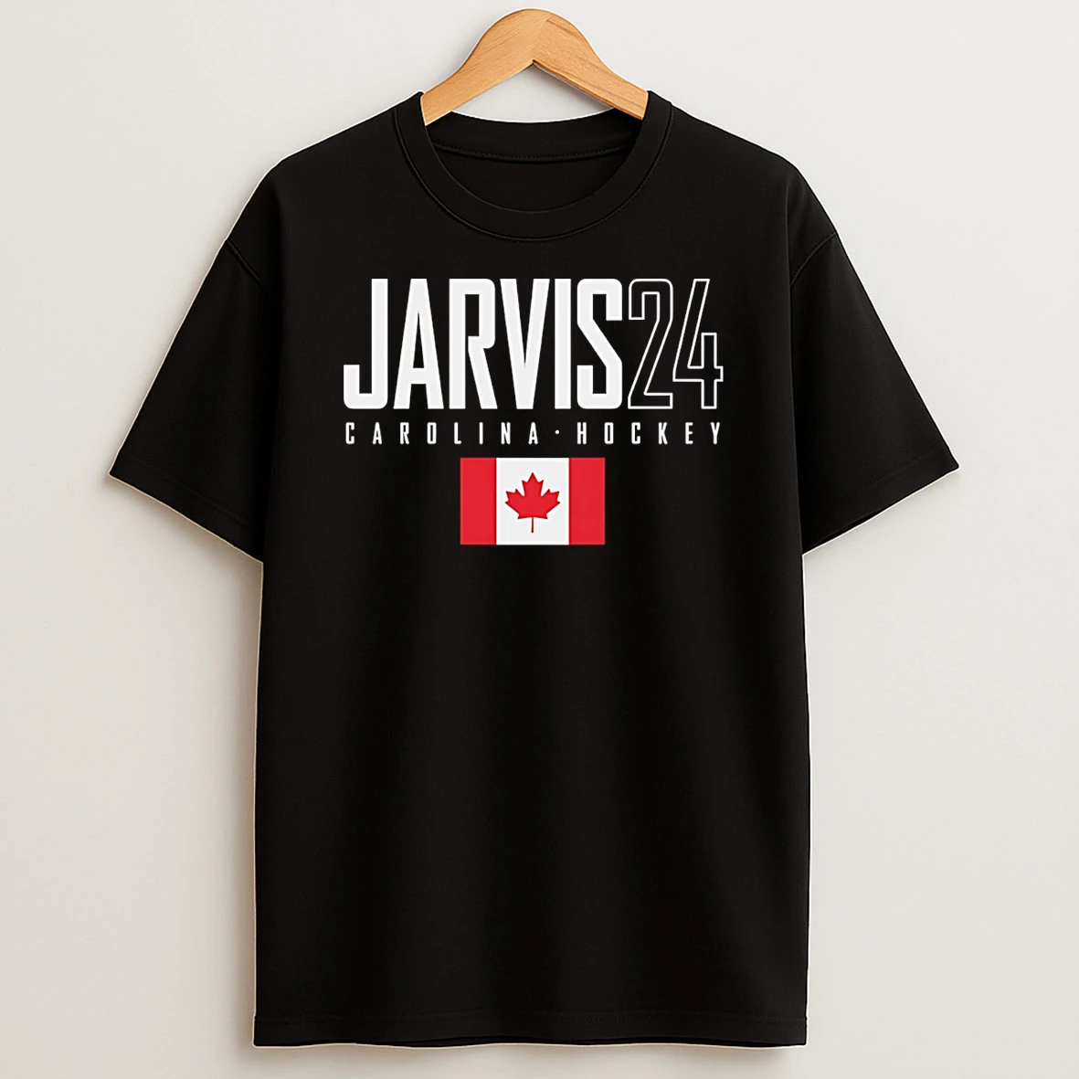 Seth Jarvis Carolina Canada Elite Number And Name T Shirt