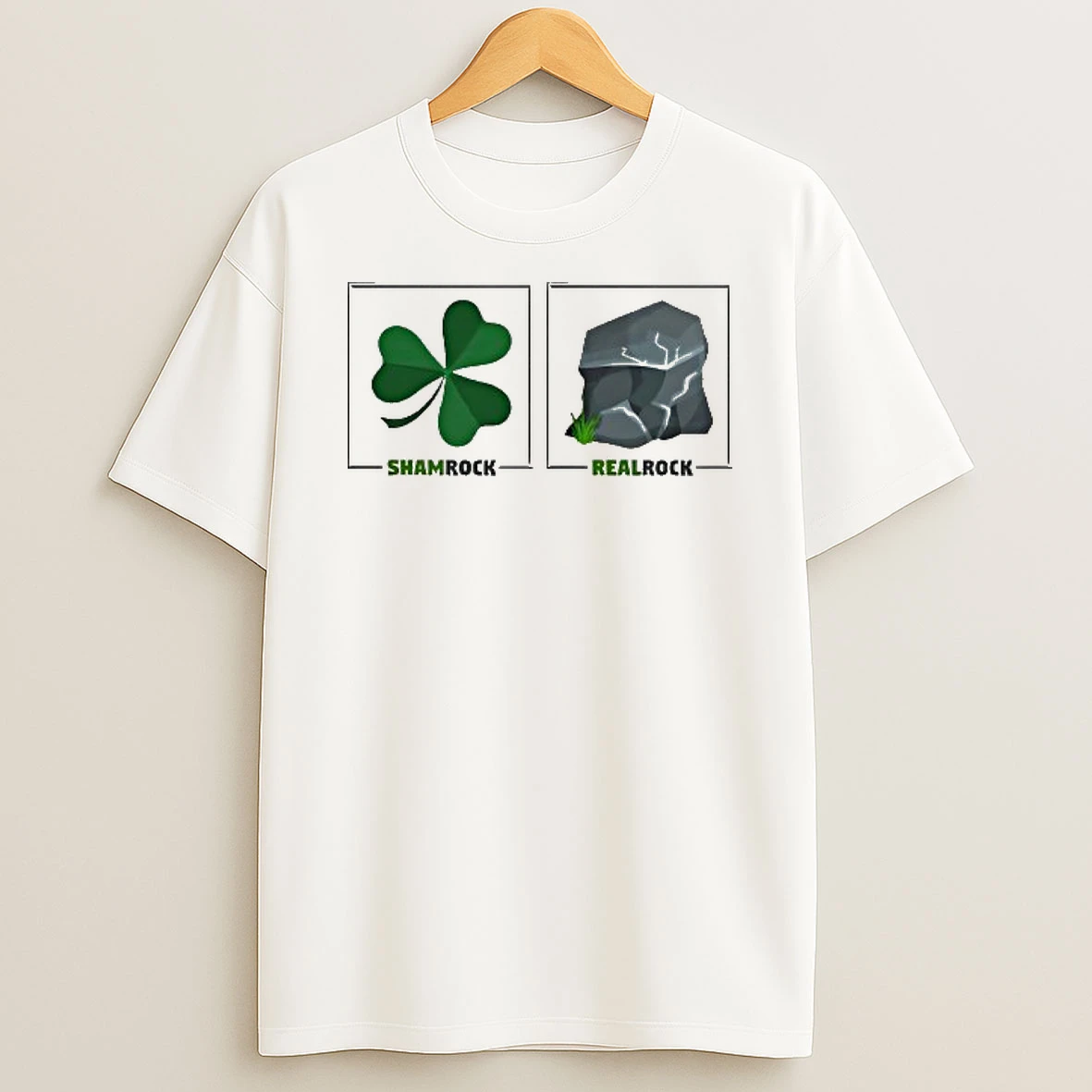 Shamrock Realrock St Patricks Day T Shirt