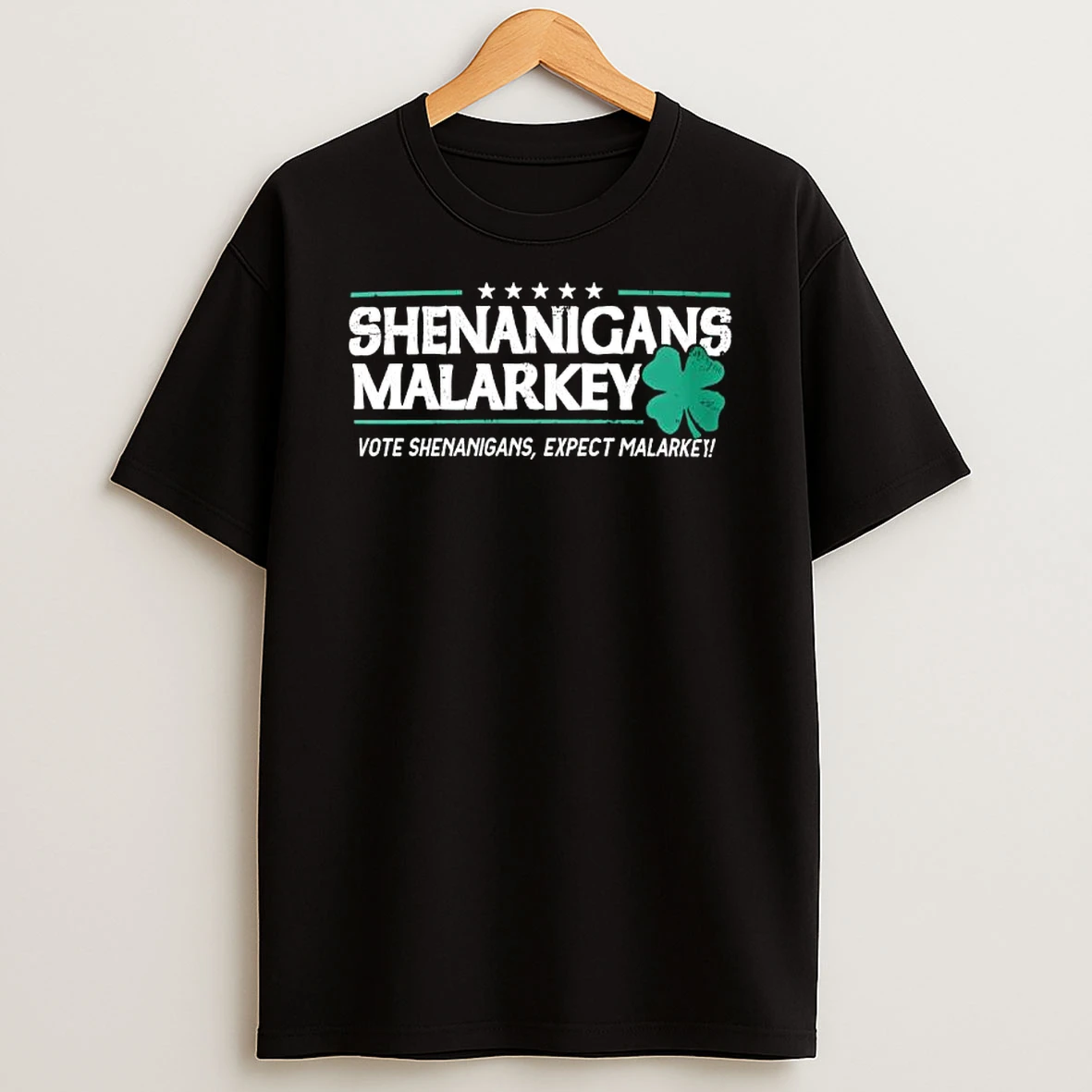 Shenanigans Malarkey Vote Shenanigans Expect Malarket St Patricks Day T Shirt
