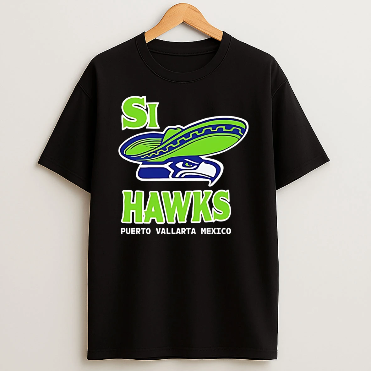 Si Hawks Puerto Vallarta Mexico Seattle Seahawks Logo T Shirt