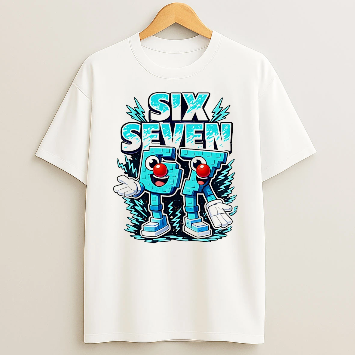 Six Seven 6 7 Red Nose Day T Shirt