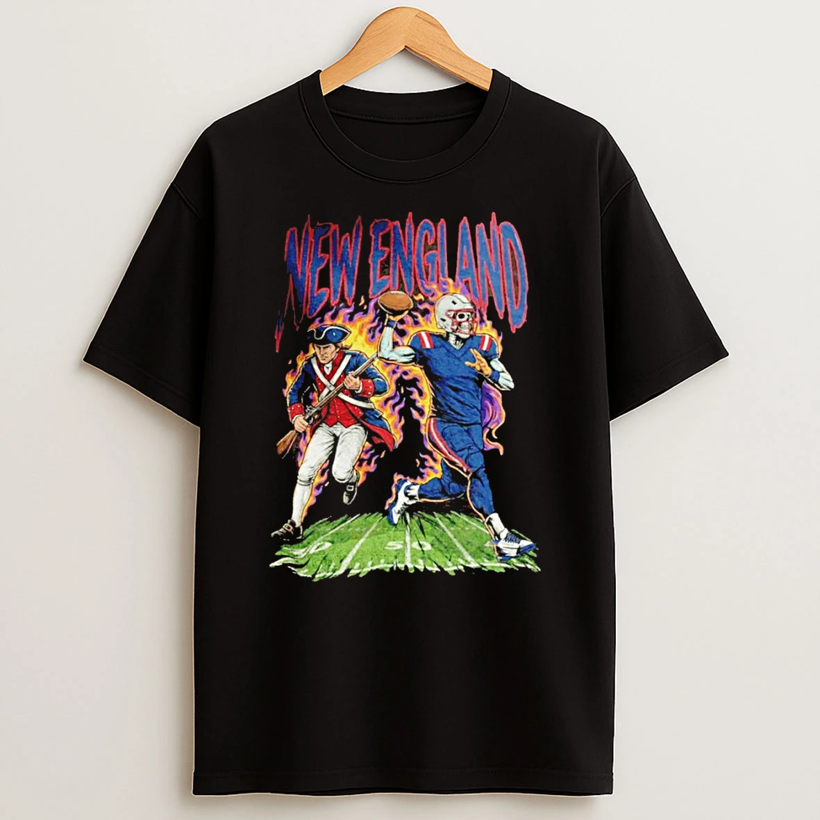 Skeleton New England Patriots Football Game Day Vintage T Shirt