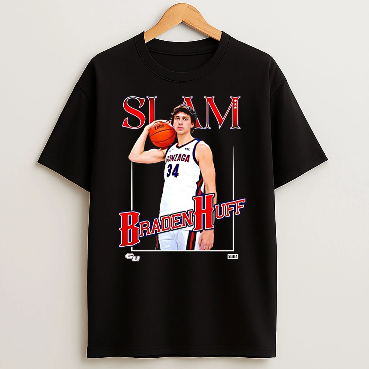 Slam Gonzaga Bulldogs Basketball Braden Huff T Shirt