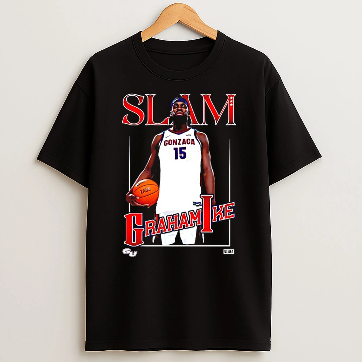 Slam Gonzaga Bulldogs Basketball Graham Ike T Shirt