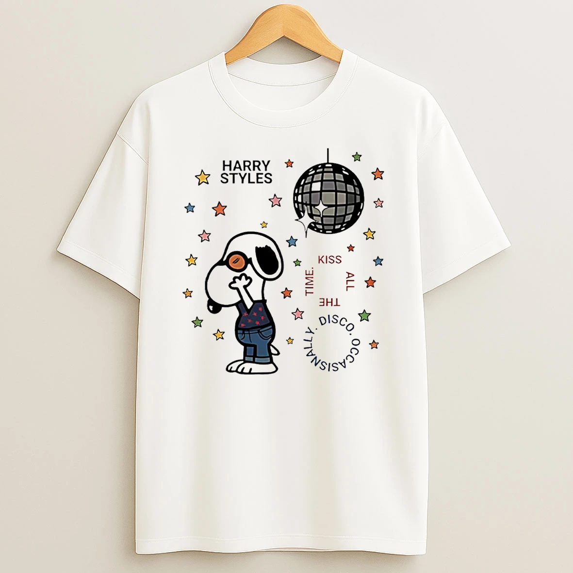 Snoopy Harry Kiss All The Time Disco Ball T Shirt