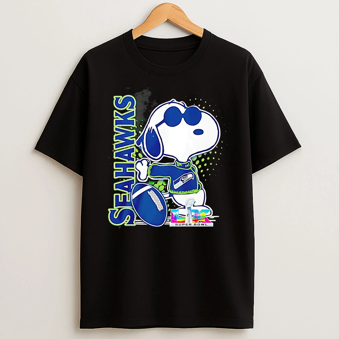 Snoopy Seattle Seahawks Super Bowl Lx Cartoon T Shirt