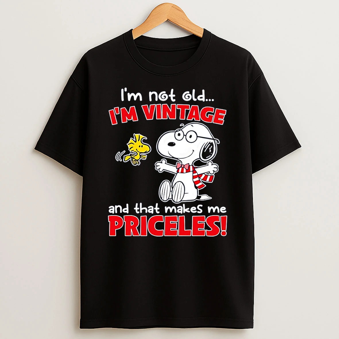 Snoopy And Woodstock Im Not Old Im Vintage And That Makes Me Priceless T Shirt