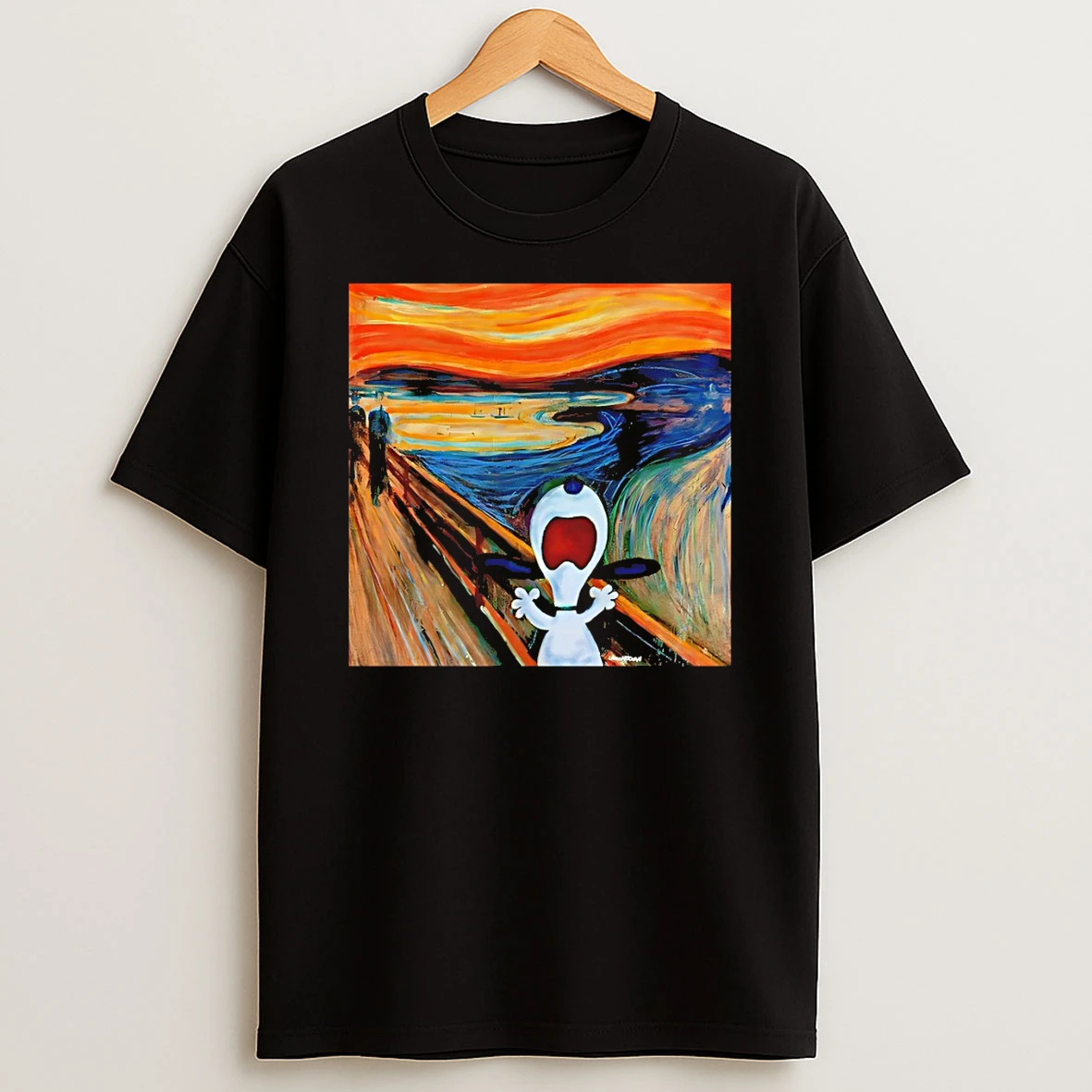 Snoopy X The Scream Art Vintage T Shirt