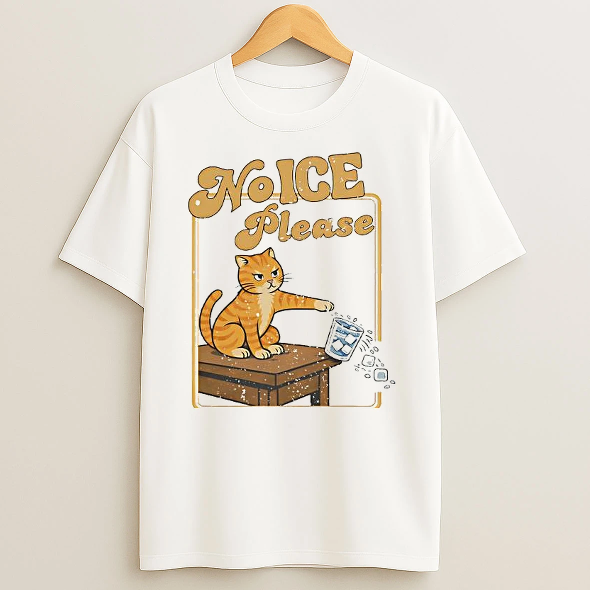 Social Justice Protest No Ice Please Cat Graphic T Shirt