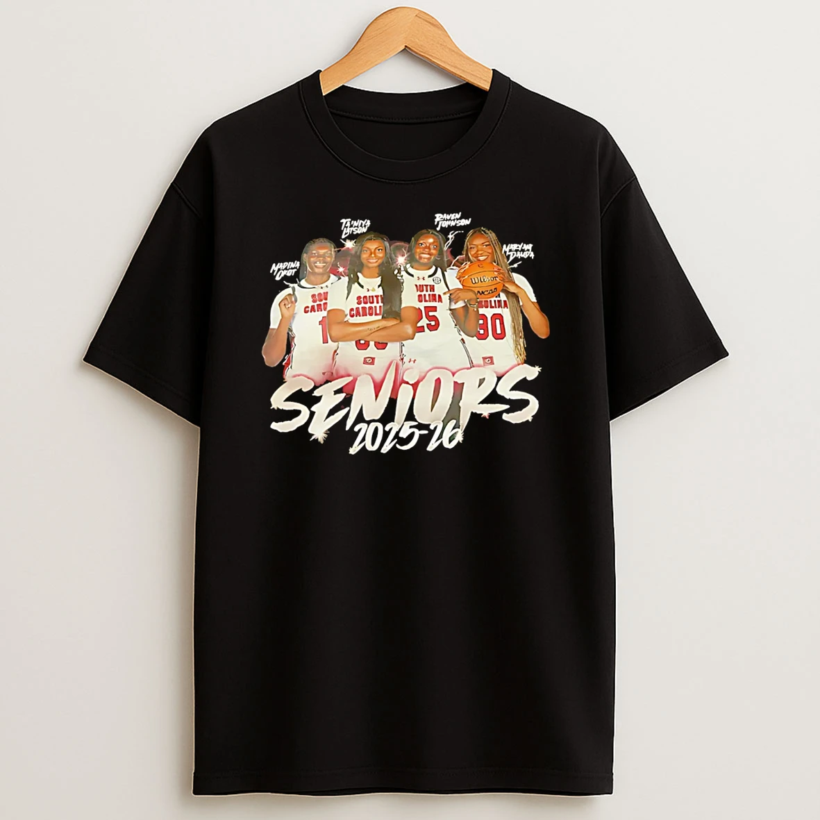 South Carolina Womens Basketball Seniors 2025 26 Graphic T Shirt