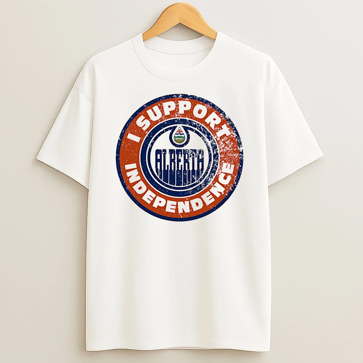 Sovereign Hockey I Support Independence Alberta T Shirt