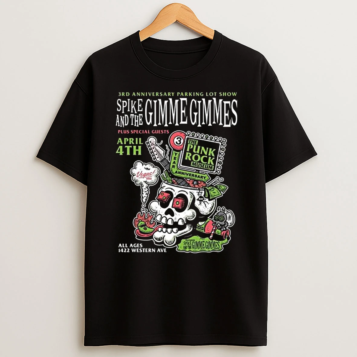 Spike And The Gimme Gimmes April 4 2026 The Punk Rock Museum T Shirt