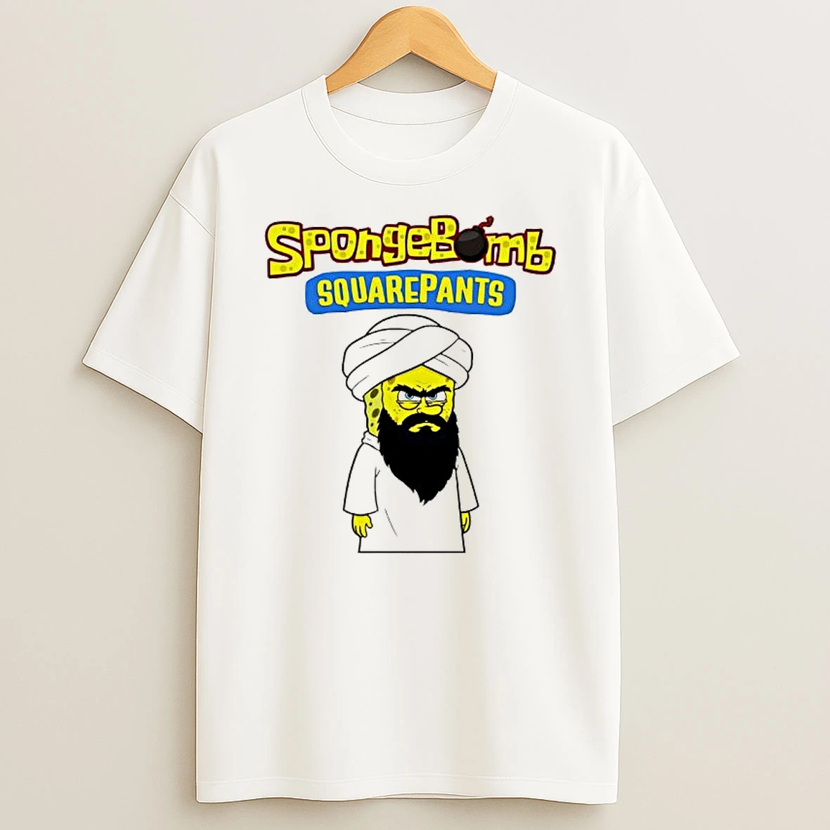 Sponge Bomb Osama Bin Laden Square Pants T Shirt