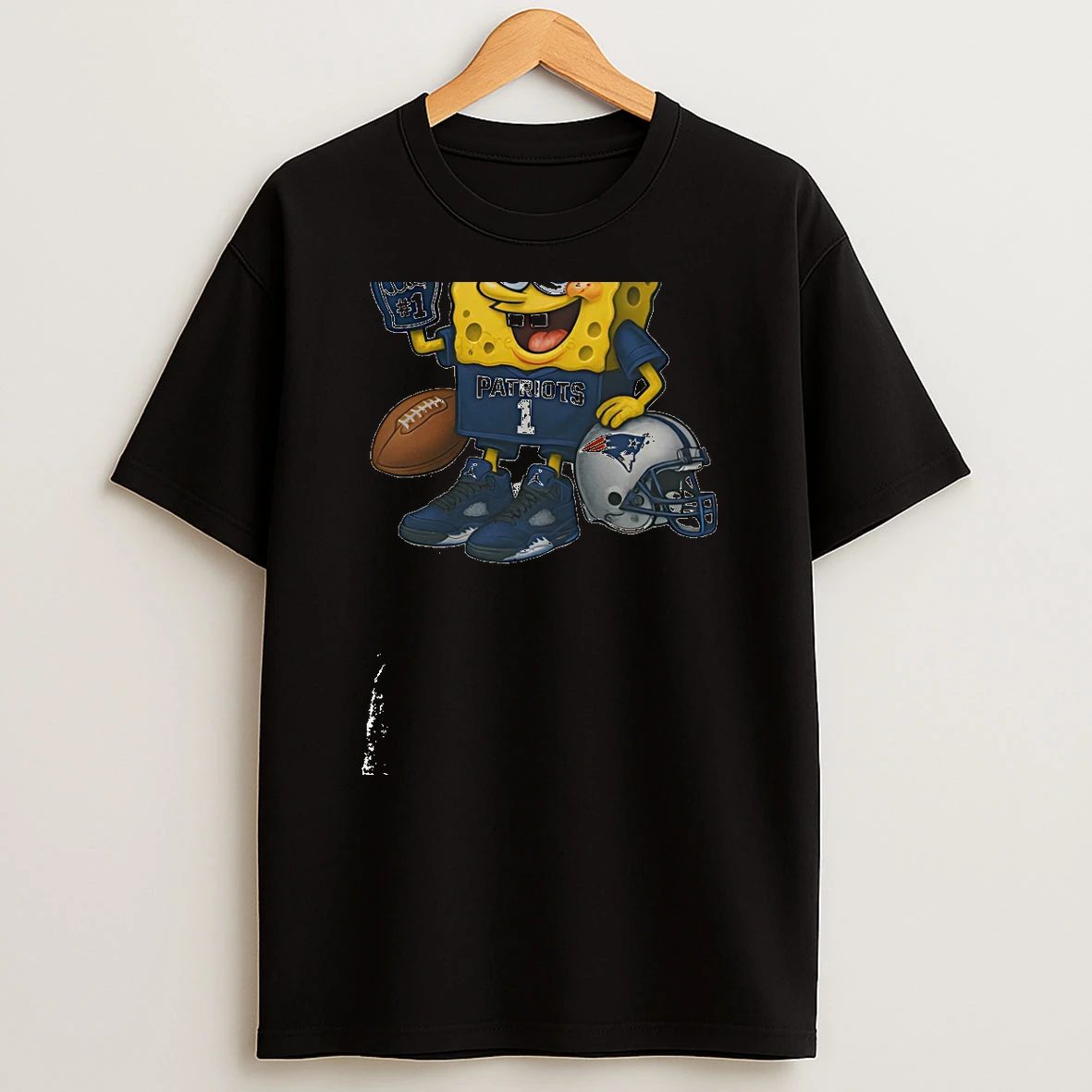 Squarepants New England Patriots Football Fan T Shirt