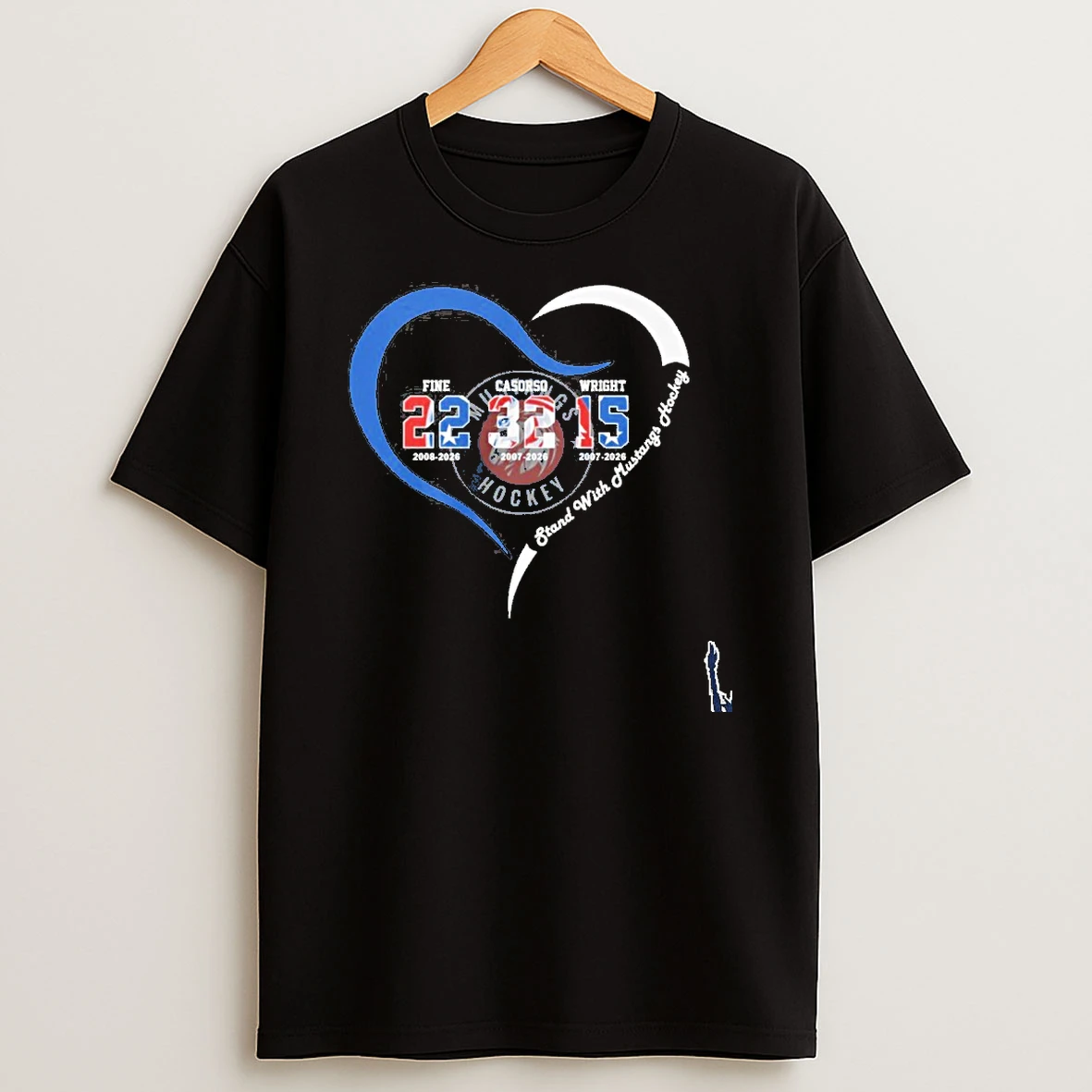 Stand With Mustangs Hockey Fine Casorso Wright T Shirt