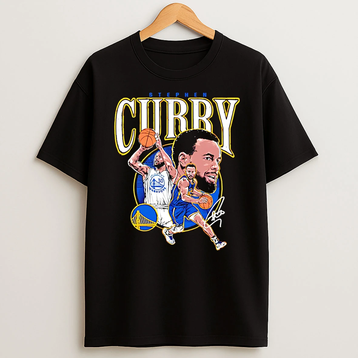Steph Curry Golden State Warriors Trio Signature T Shirt