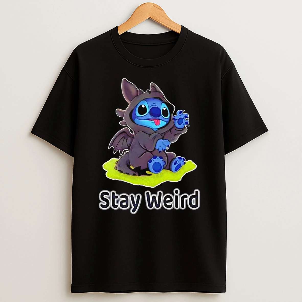 Stitch Cosplay Toothless Stay Weird Cartoon T Shirt