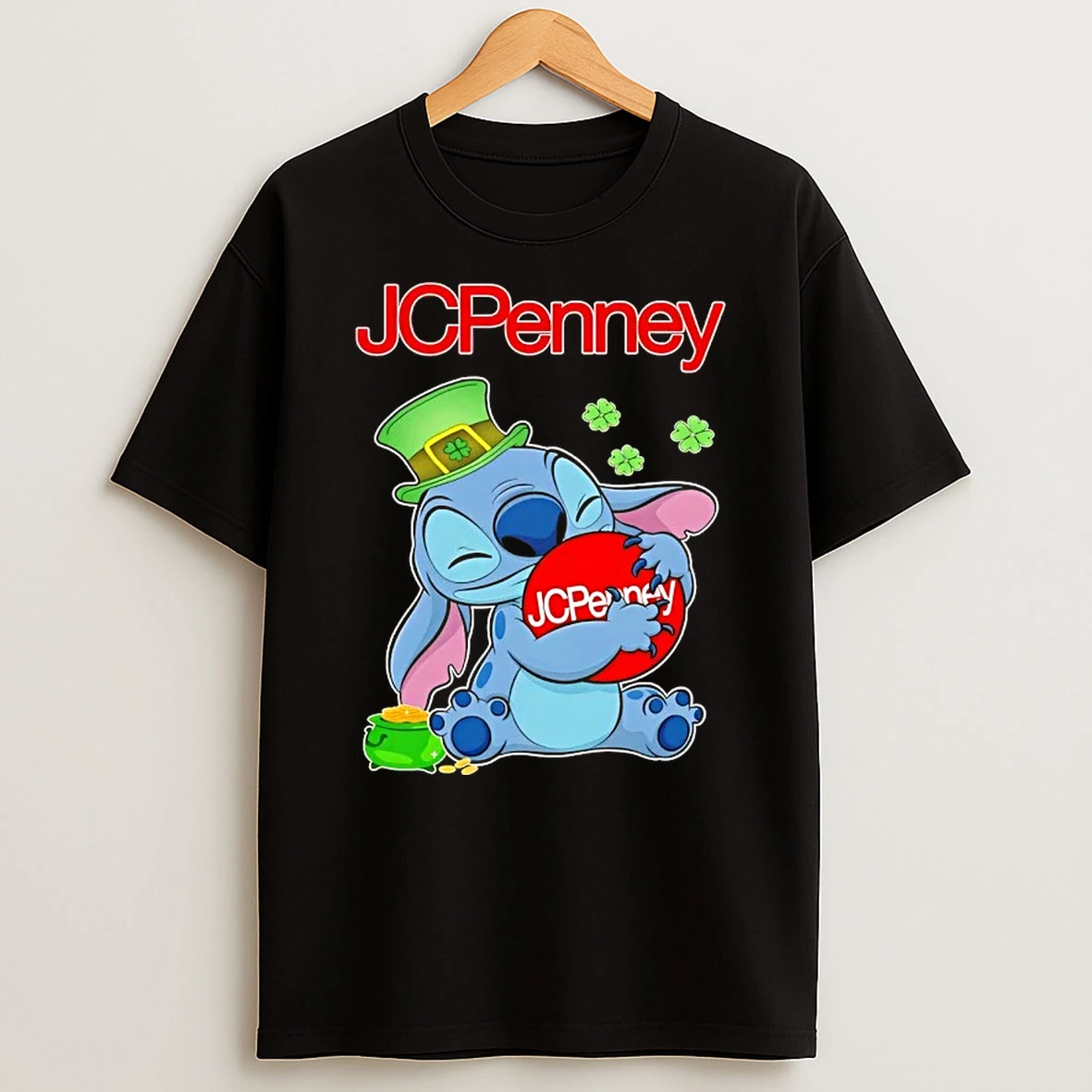 Stitch Hug Jcpenney Logo Happy St Patricks Day T Shirt