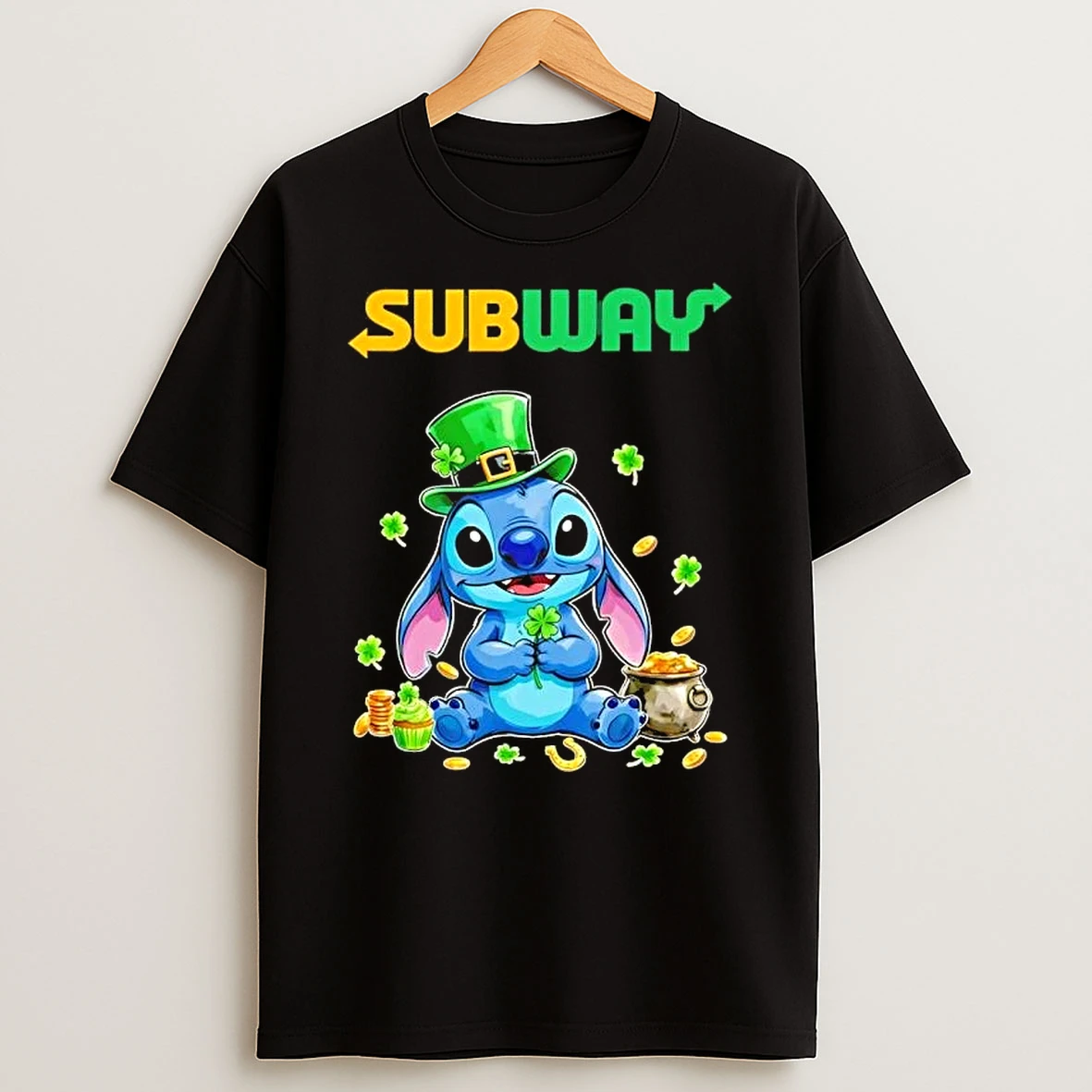 Stitch X Subway Happy St Patricks Day T Shirt
