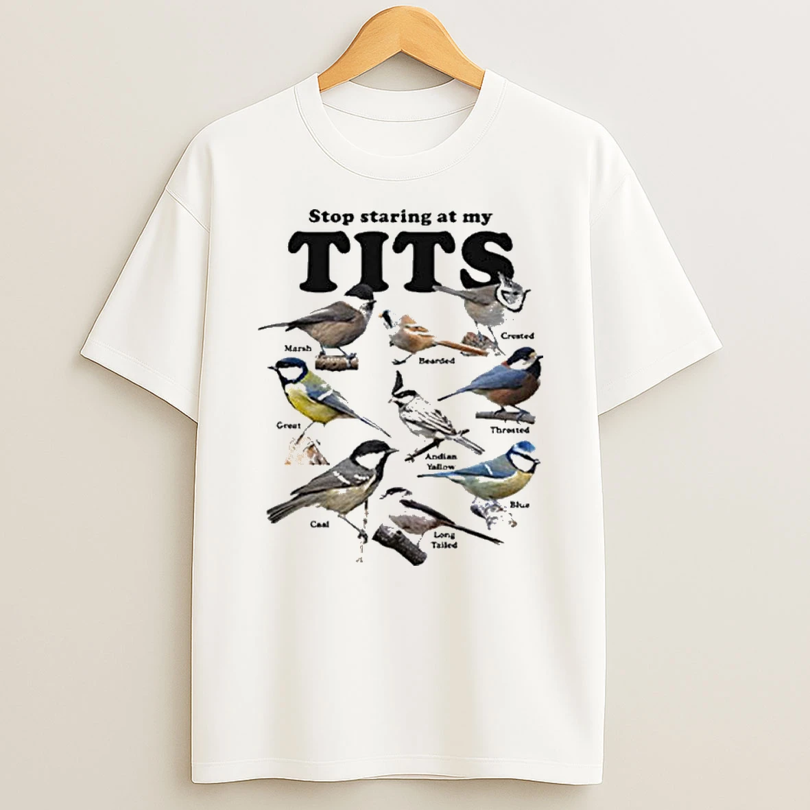 Stop Staring At My Tits Bird T Shirt