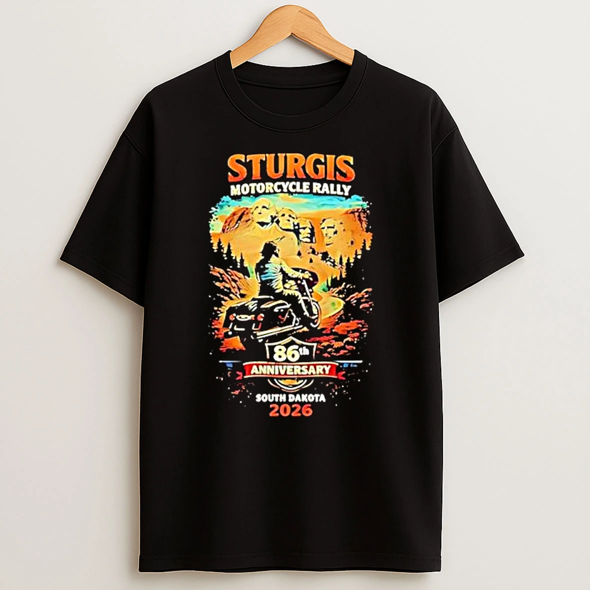 Sturgis Motorcycle Rally 86th Anniversary Mount Rushmore 2026 T Shirt