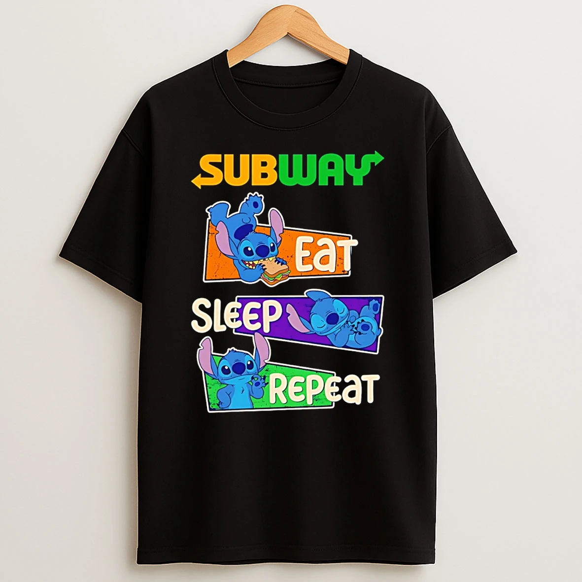 Subway X Bluey Eat Sleep Repeat T Shirt