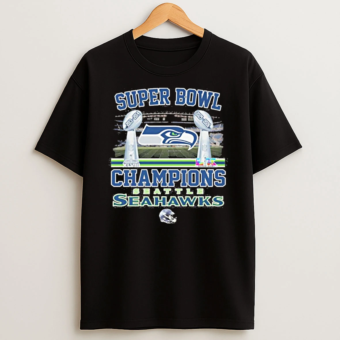 Super Bowl Champions 2013 2025 Trophy Seattle Seahawks Vintage T Shirt